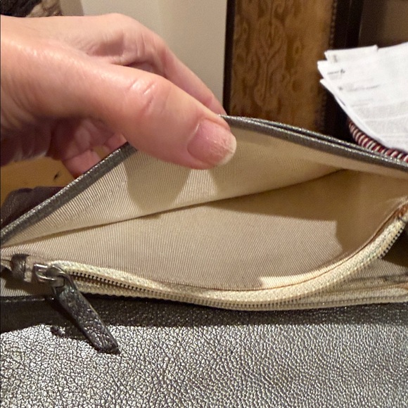 Gorgeous “Chanel” Gold And Silver Leather Wallet - Picture 5 of 14